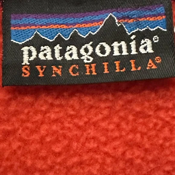 Vintage Patagonia Rare Women’s Orange Synchilla Fleece Vest, Size Small. - Picture 8 of 11